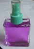 square perfume bottle with pump sprayer