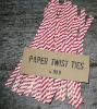 stripe paper twist ties/bag closures/wire ties