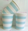 striped paper cups, 9oz party paper cups, polka dot paper cups party supplies, birthday paper cups Color 2905C