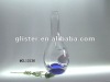 super flint clear glass wine bottle with engraved body