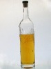 super flint clear glass wine bottle with engraved body