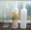 super white glass vodka/spirit/tequila glass bottle 750ml (R-100)