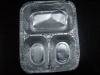 three compartment aluminium food containers