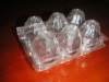 transparent disposable  plastic egg contianer with 6 cavities