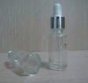 transparent essential oil glass bottle