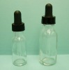 transparent essential oil glass bottle