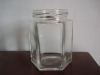 transparent glass jar