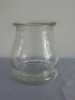 transparent glass jar