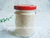 transparent glass jar for sesame, peanut, bean, powder