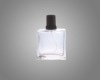 transparent glass perfume bottle