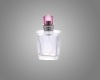 transparent glass perfume bottle