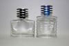 transparent glass perfume bottle