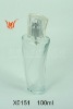 transparent glass perfume bottle