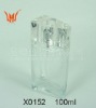 transparent glass perfume bottle