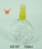 transparent glass perfume bottle