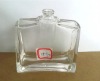 transparent glass perfume bottle