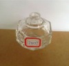 transparent glass perfume bottle