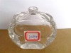 transparent glass perfume bottle