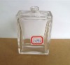 transparent glass perfume bottle