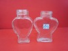 transparent heart shape glass bottle