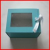 transparent pvc folding paper box with ribbon