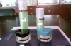 triangle cosmetic acrylic cream jar and pump bottle,cosmetic packing