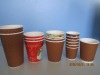 triple wall coffee paper cup with lids heat insulated