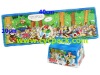 unflod size 40x10cm paper and foam puzzle, paper 200gsm + 3.0mm foam + 200gsm paper, printing with 4C/0c, glossy lamination