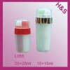 unique 25+25ml/15+15ml plastic lotion bottle