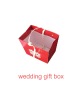 wedding paper gift bag with ribbon