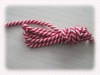 white and red solid braided rope