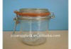 wire spinner transparent round glass jar