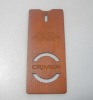 wood hangtag